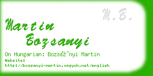 martin bozsanyi business card